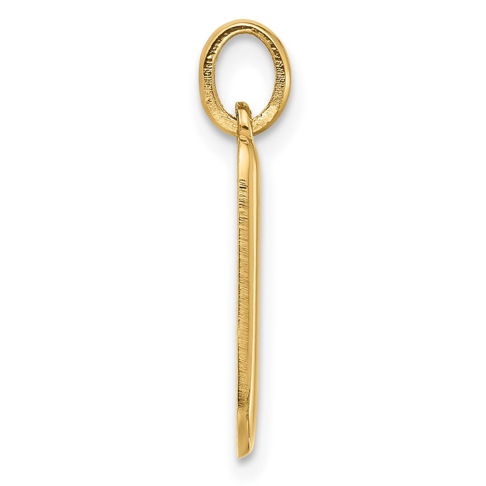 14k Yellow Gold Fancy Letter V