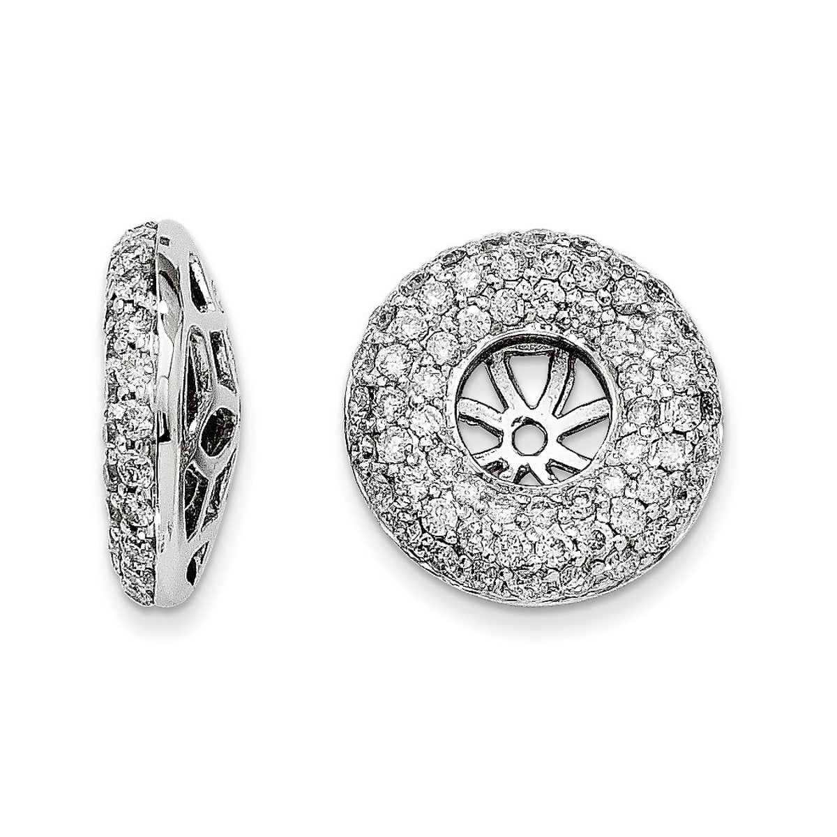 14k White Gold Diamond Earring Jackets
