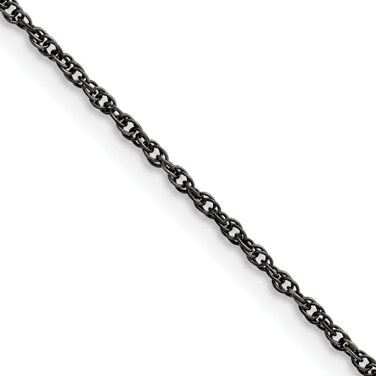Stainless Steel Oxidized 2mm 20in Fancy Link Chain