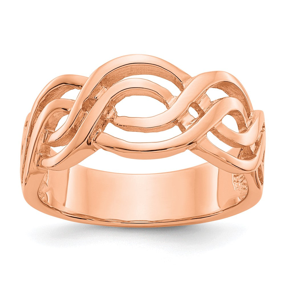 14k Rose Gold Infinity Ring Size 7