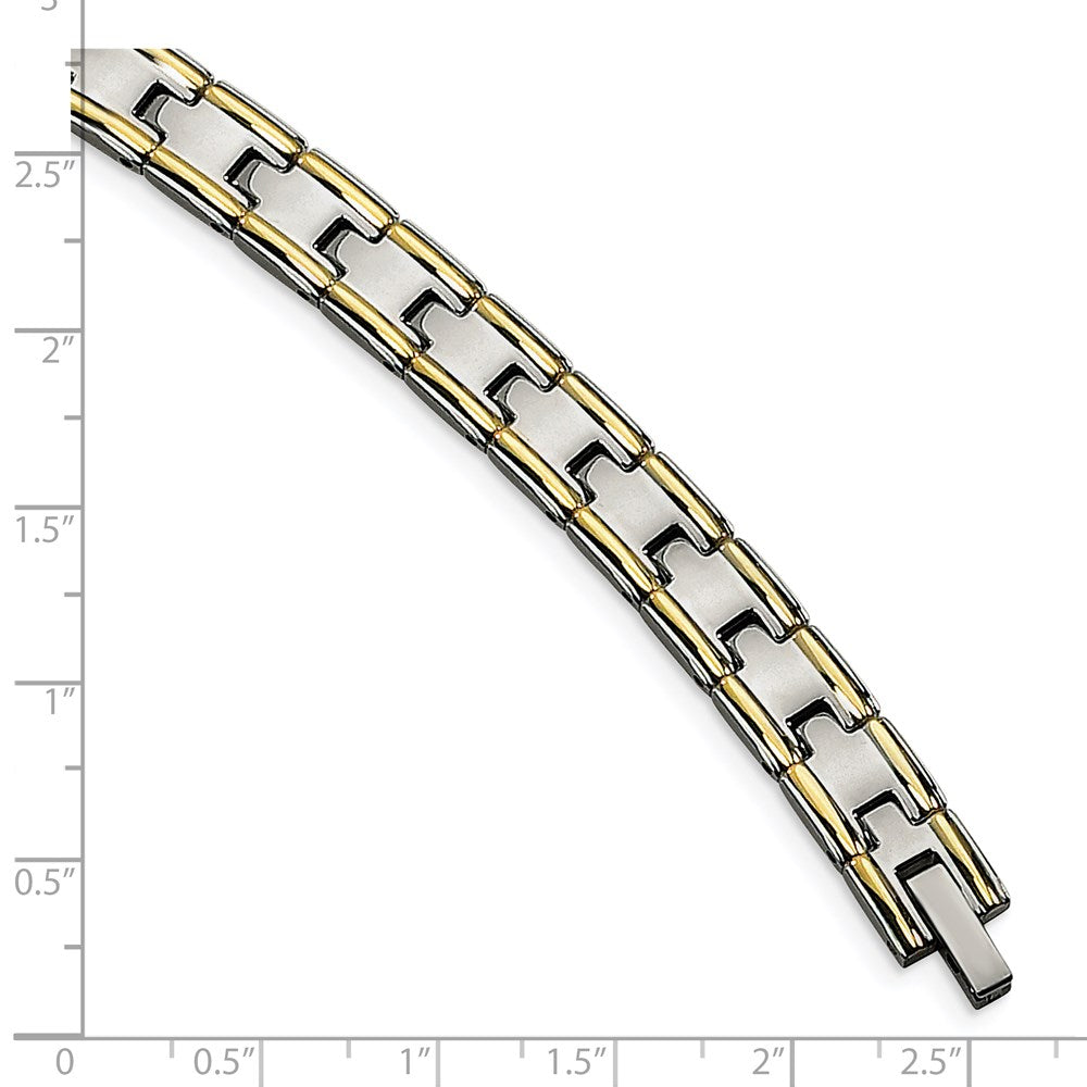 Stainless Steel Polished Yellow IP-plated 8.5in Bracelet 8.5 inches