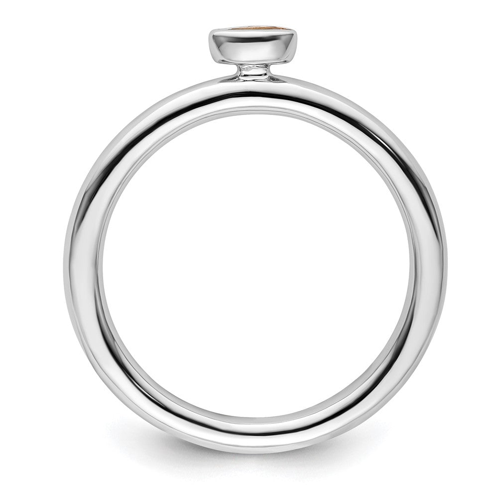 Sterling Silver Stackable Expressions Citrine Ring Size -10