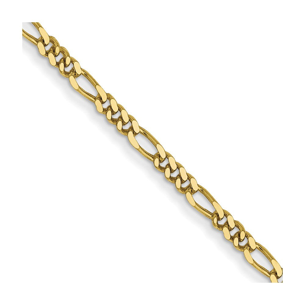 10k 1.25mm Flat Figaro Chain JCP Laser Weld