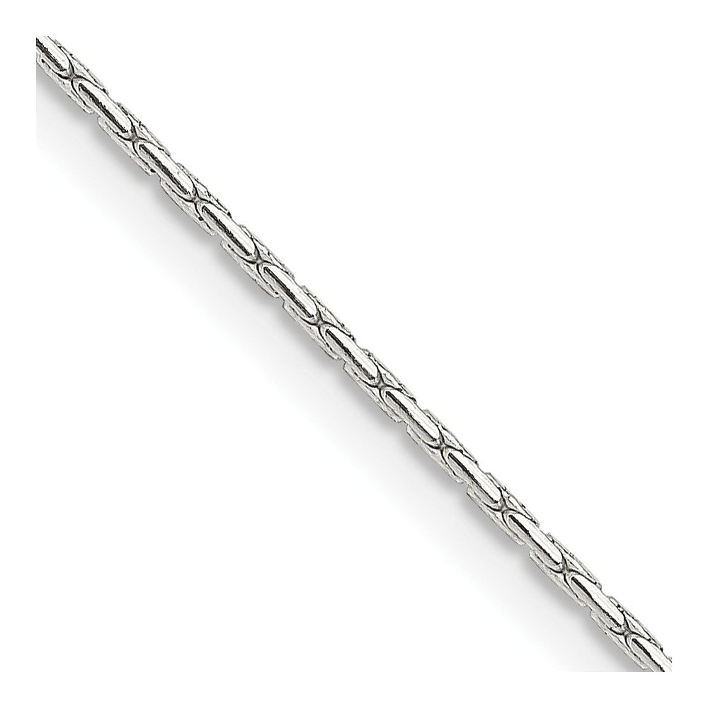 Sterling Silver 1mm Oval Box Chain 16 Inches
