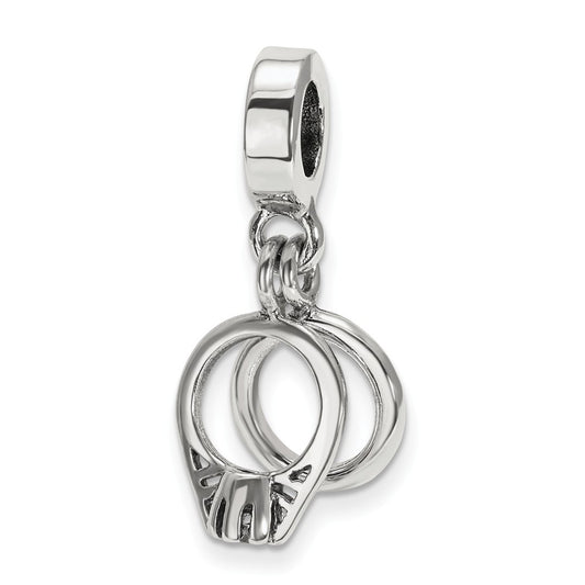 Sterling Silver Reflections CZ Bridal Rings Dangle Bead