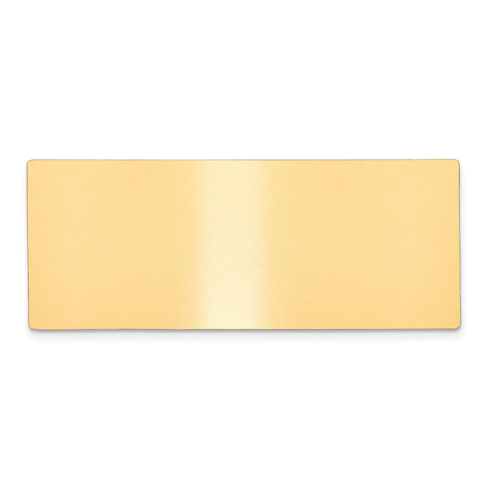 1 X 2 1/2 Satin Brass Plates-Set of 6