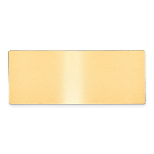 1 X 2 1/2 Satin Brass Plates-Set of 6