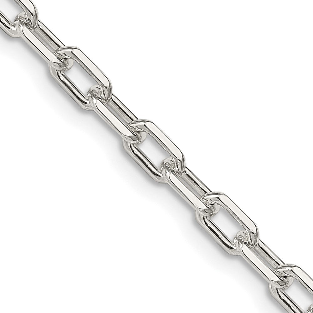 Sterling Silver 4.5mm Diamond-cut Long Link Cable Chain 26 Inches