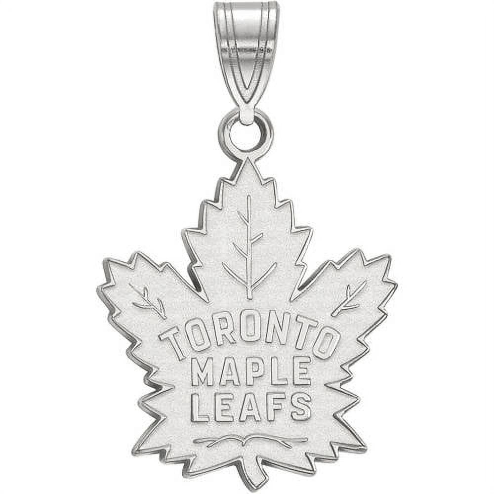 LogoArt NHL Toronto Maple Leafs Sterling Silver Large Pendant