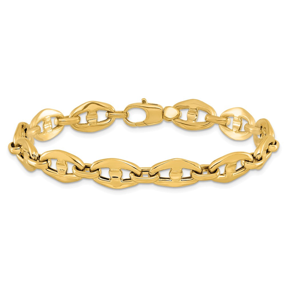 14K Polished Fancy Link Bracelet 7.5  inches