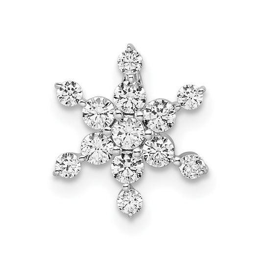 14k White Gold 1/2 carat Lab Grown Diamond VS/SI+ G+ Complete Star Chain Slide Pendant