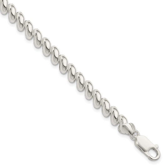 Sterling Silver 7mm San Marco Bracelet 7.5 inches