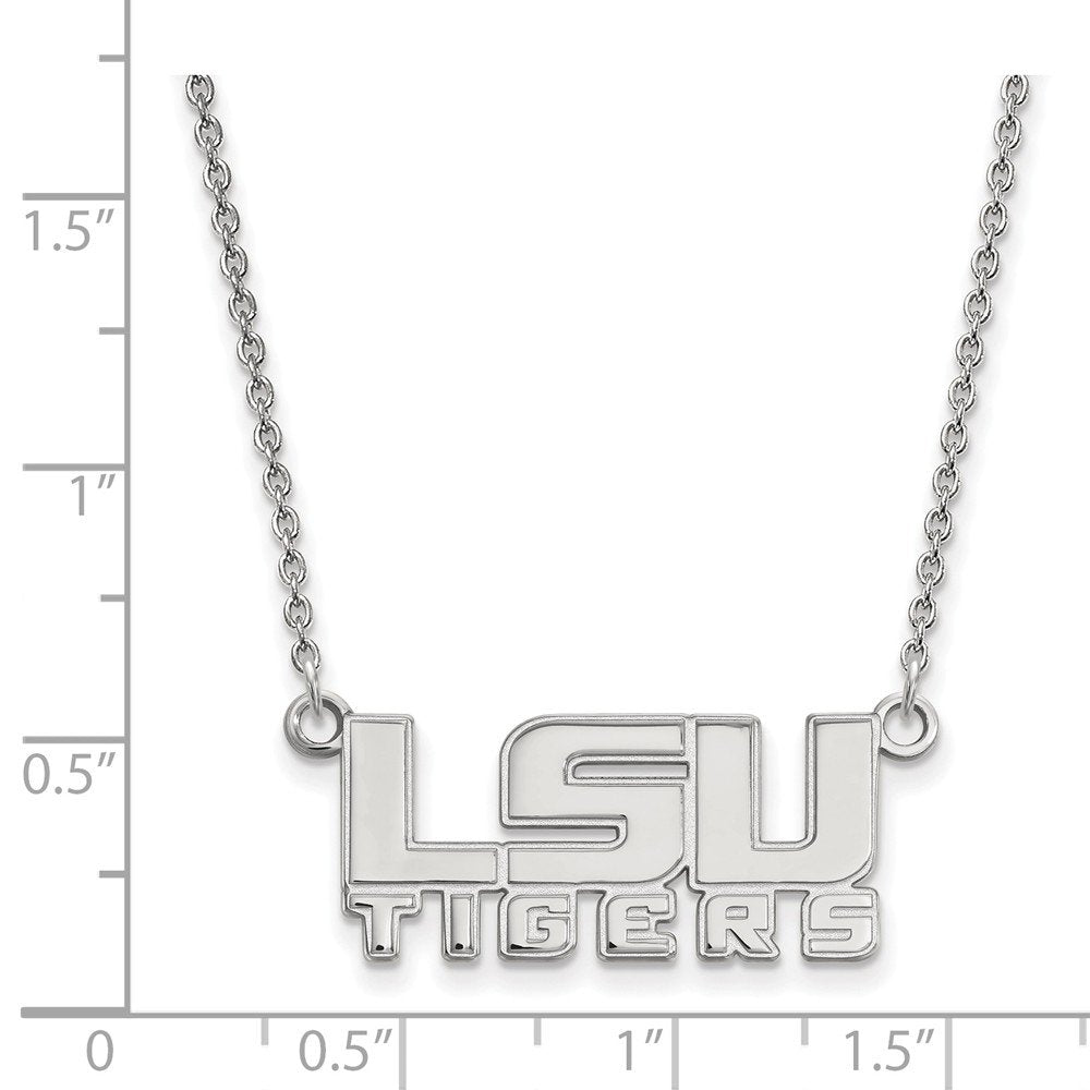 Sterling Silver Louisiana State Small LSU Tiger Necklace