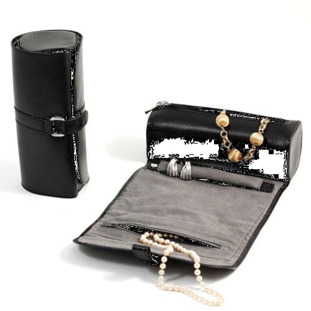 Bey Berk Jewelry Roll, Black Leather