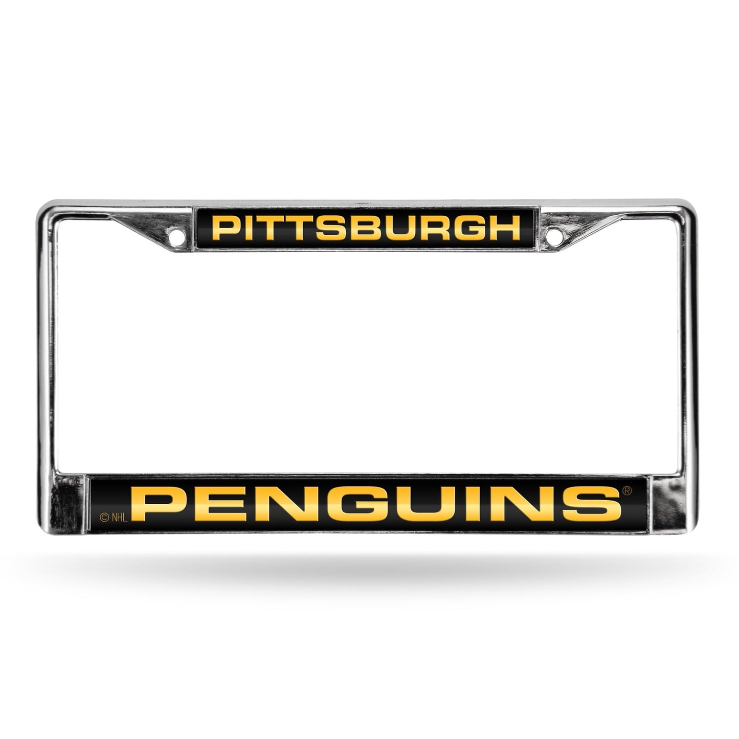 Pittsburgh Hockey Penguin's Chrome Laser Cut License Plate Frame