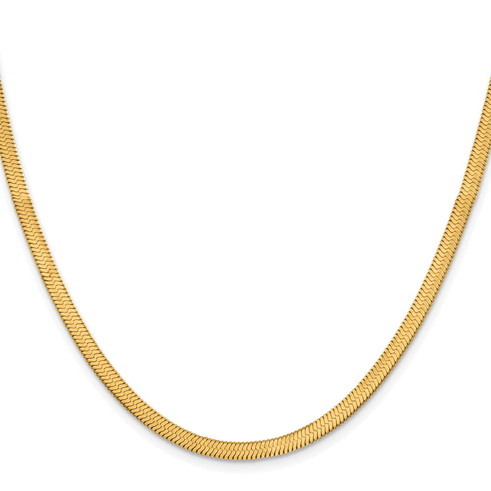 Chisel Stainless Steel Polished Yellow IP-plated 3.9mm 20 inch Herringbone Chain