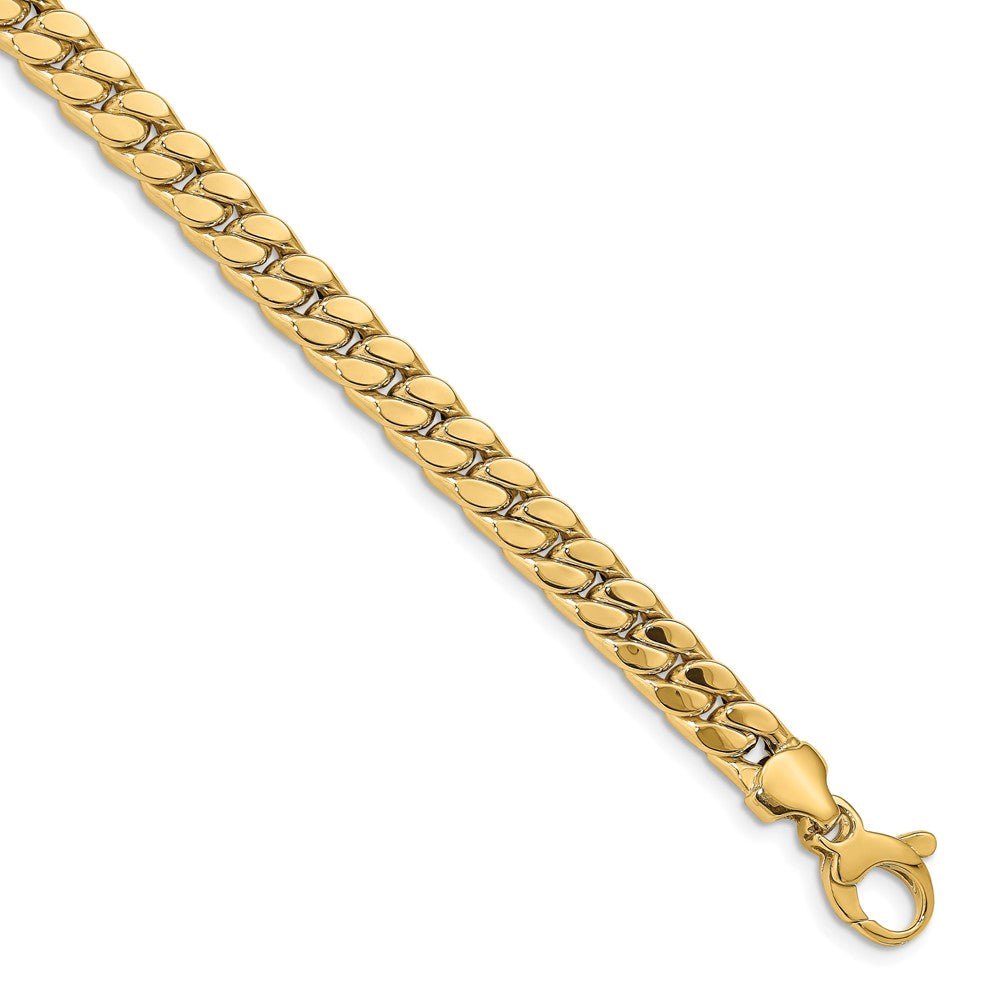 14k Men's Polished Curb Bracelet 8.5  inches