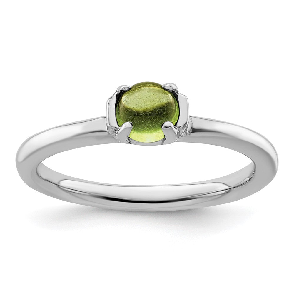 Sterling Silver Stackable Expressions Polished Peridot Ring Size -6