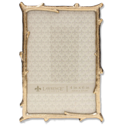 Gold Metal Natural Branch Motif 4x6 Frame - 4x6
