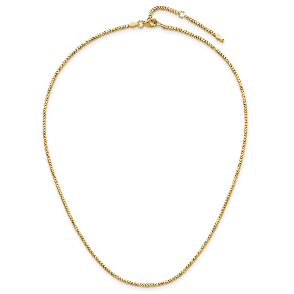 14K 1.5mmmm Franco 1in+1in Adjustable Chain