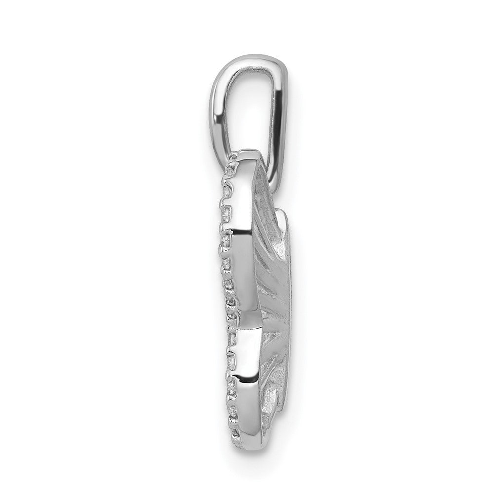 14k White Gold 1/5 carat Lab Grown Diamond VS/SI+ G+ Buttlerfly Pendant