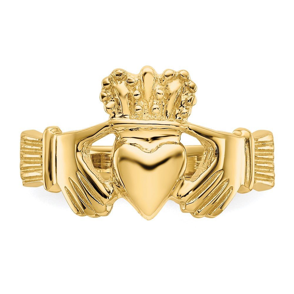 14k Polished Claddagh Ring Size 6