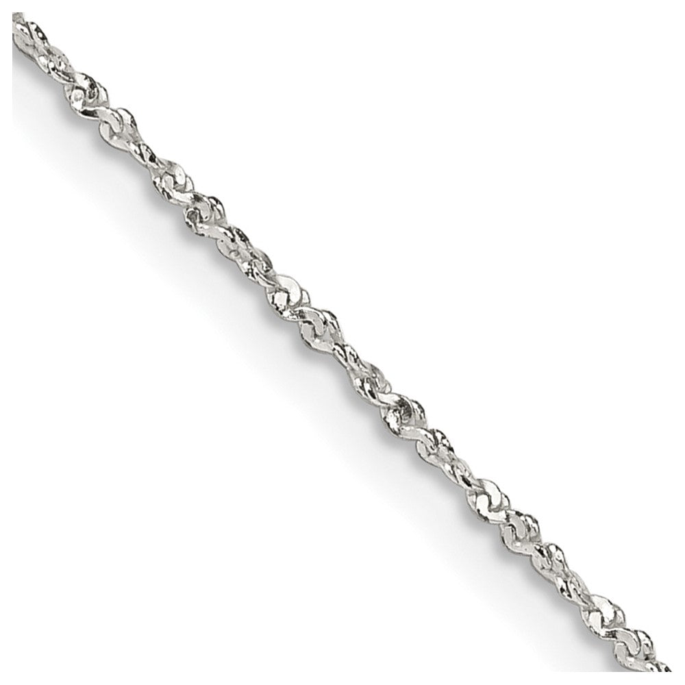 Sterling Silver 1mm Twisted Serpentine Chain 20 Inches
