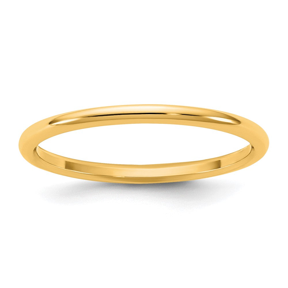 14KY 1.5mm LTW Half Round Band Size 7