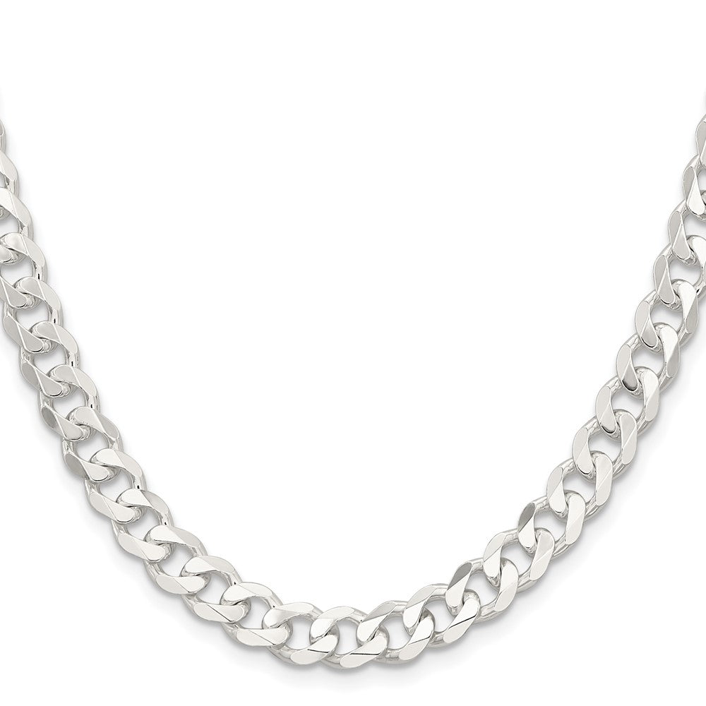 Sterling Silver 7.5mm Curb Chain 30 Inches