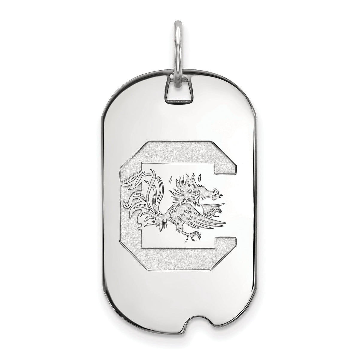 Women's South Carolina Gamecocks Sterling Silver Small Dog Tag