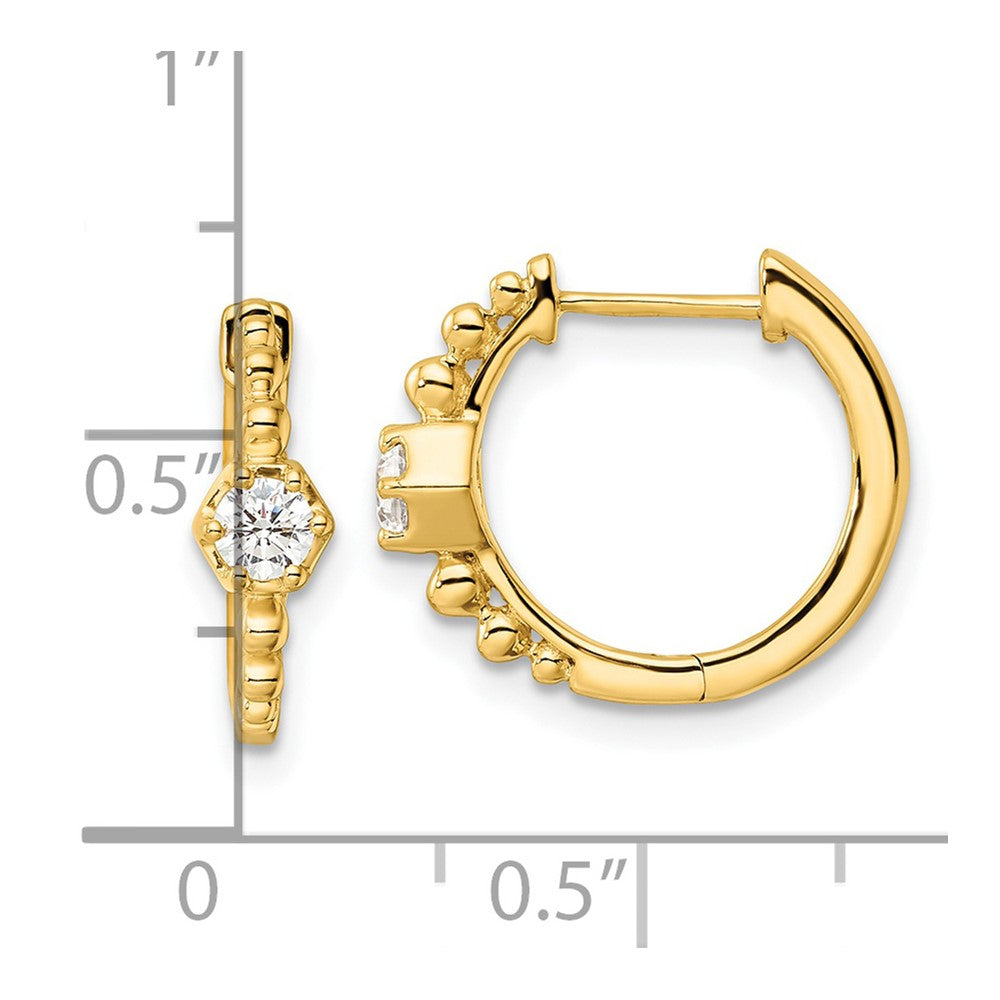True Origin 14k 5/8 carat Lab Grown Diamond VS DEF Hinged Hoop Earrings