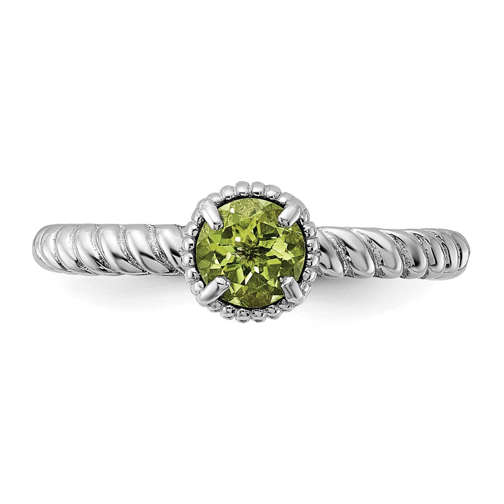 Sterling Silver Stackable Expressions Peridot Ring