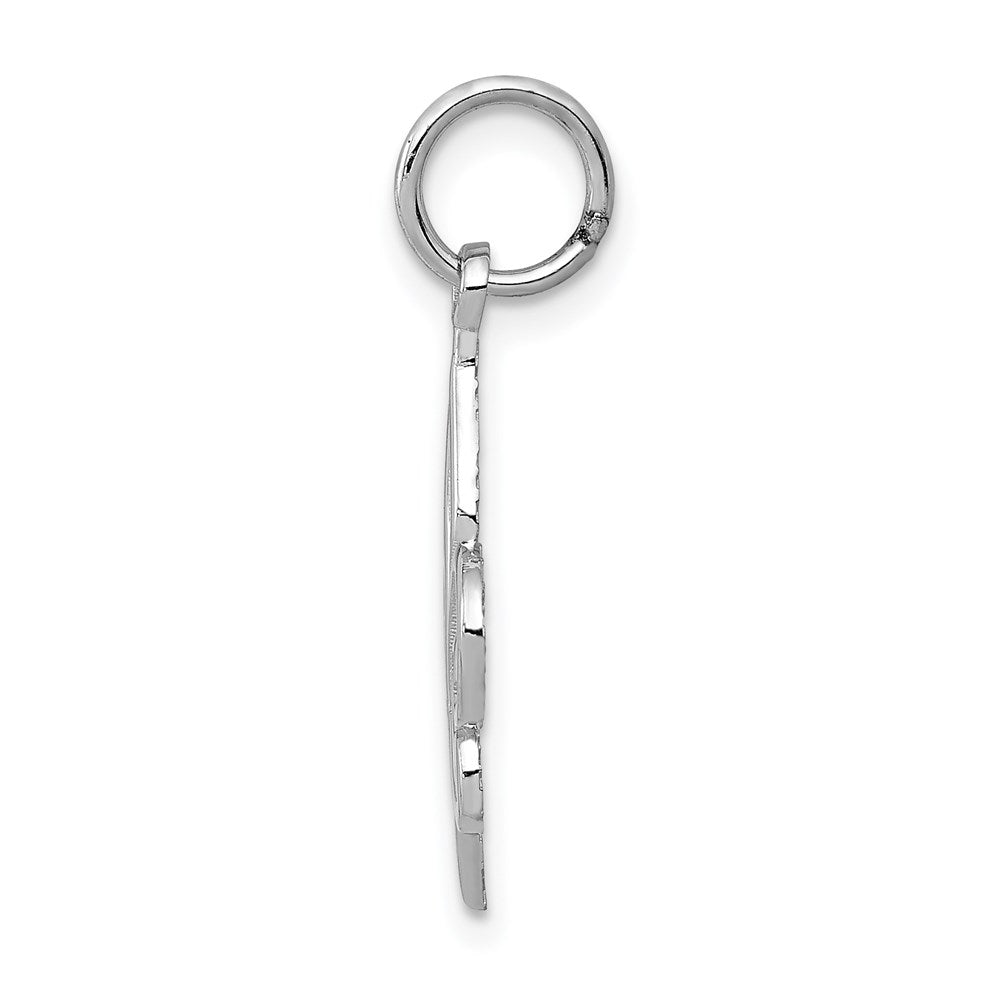 14k White Gold Fleur De Lis Charm