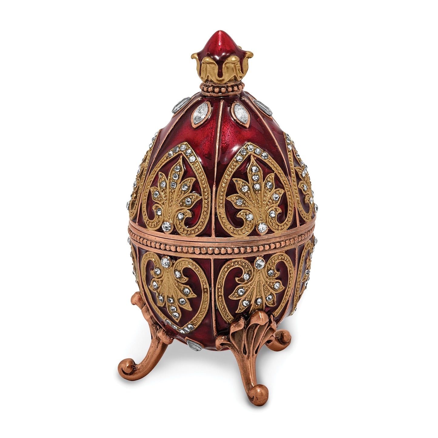 Pewter Fantasy Red Musical Egg