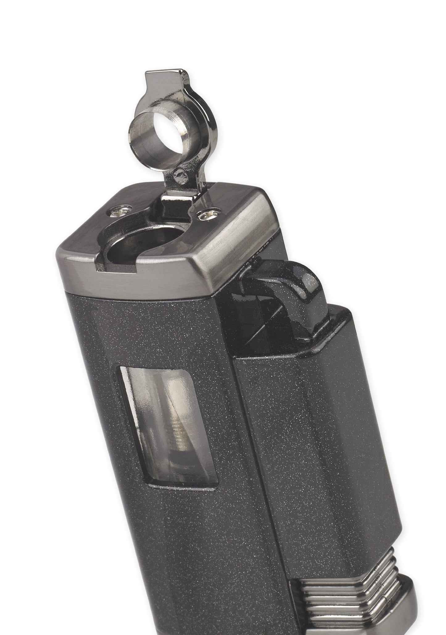 Vertigo Churchill Quadruple Torch Lighter - Metallic Gray & Gunmetal