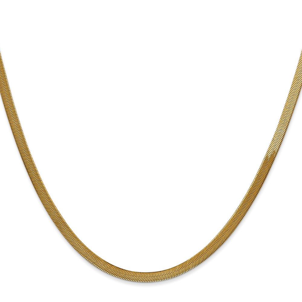 14k 3mm Silky Herringbone Chain