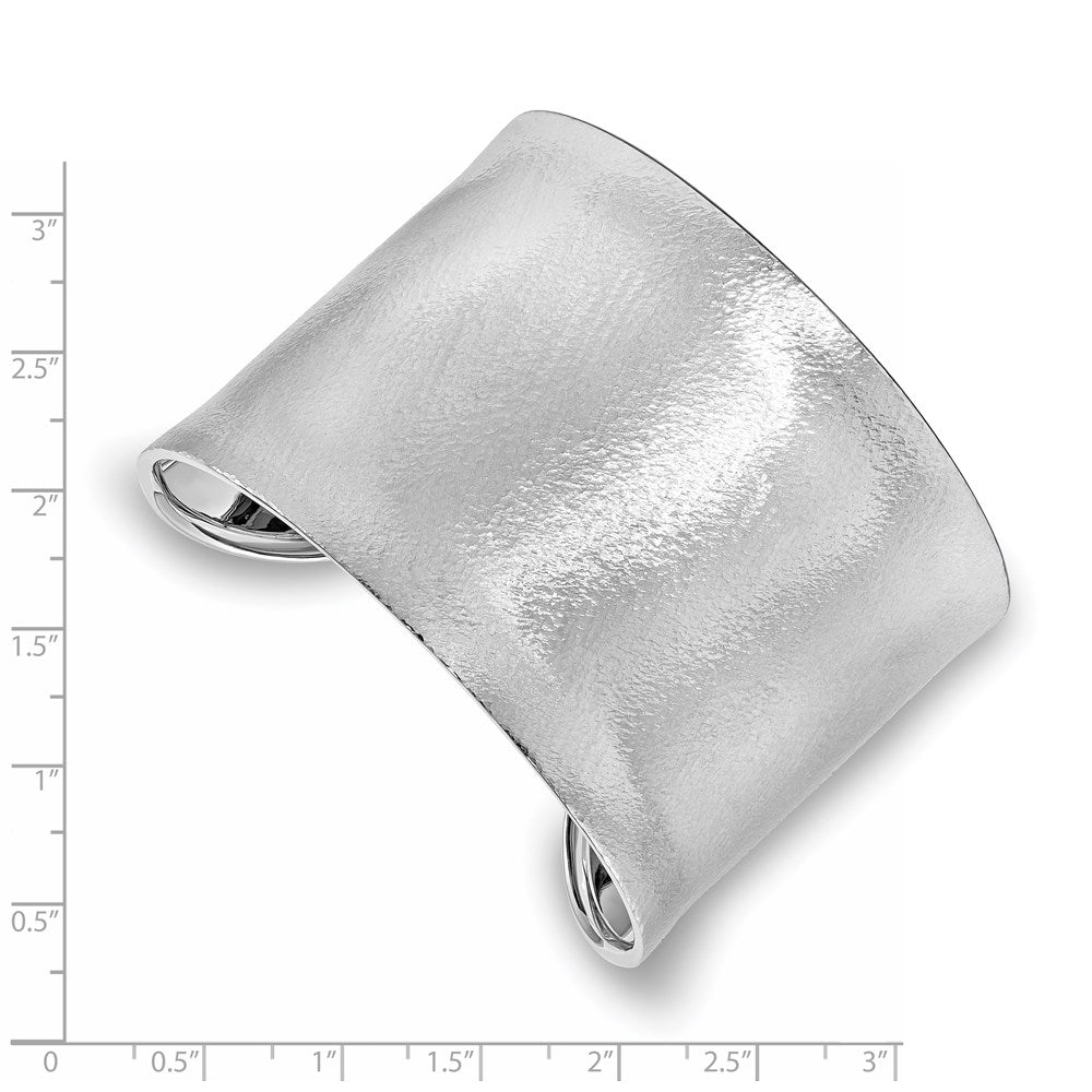 Sterling Silver Radiant Essence Textured Bangle