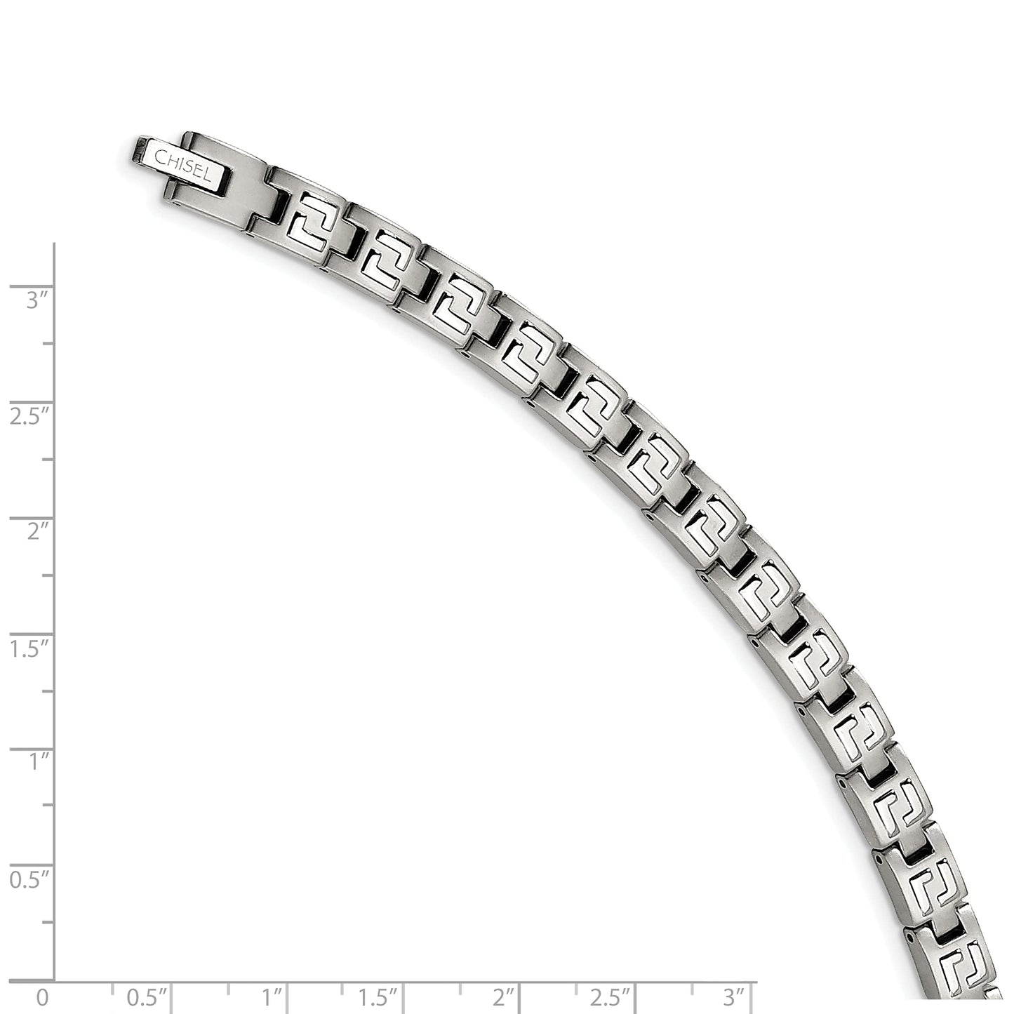 Stainless Steel Brushed and Polished 8.5in Bracelet 8.5 inches