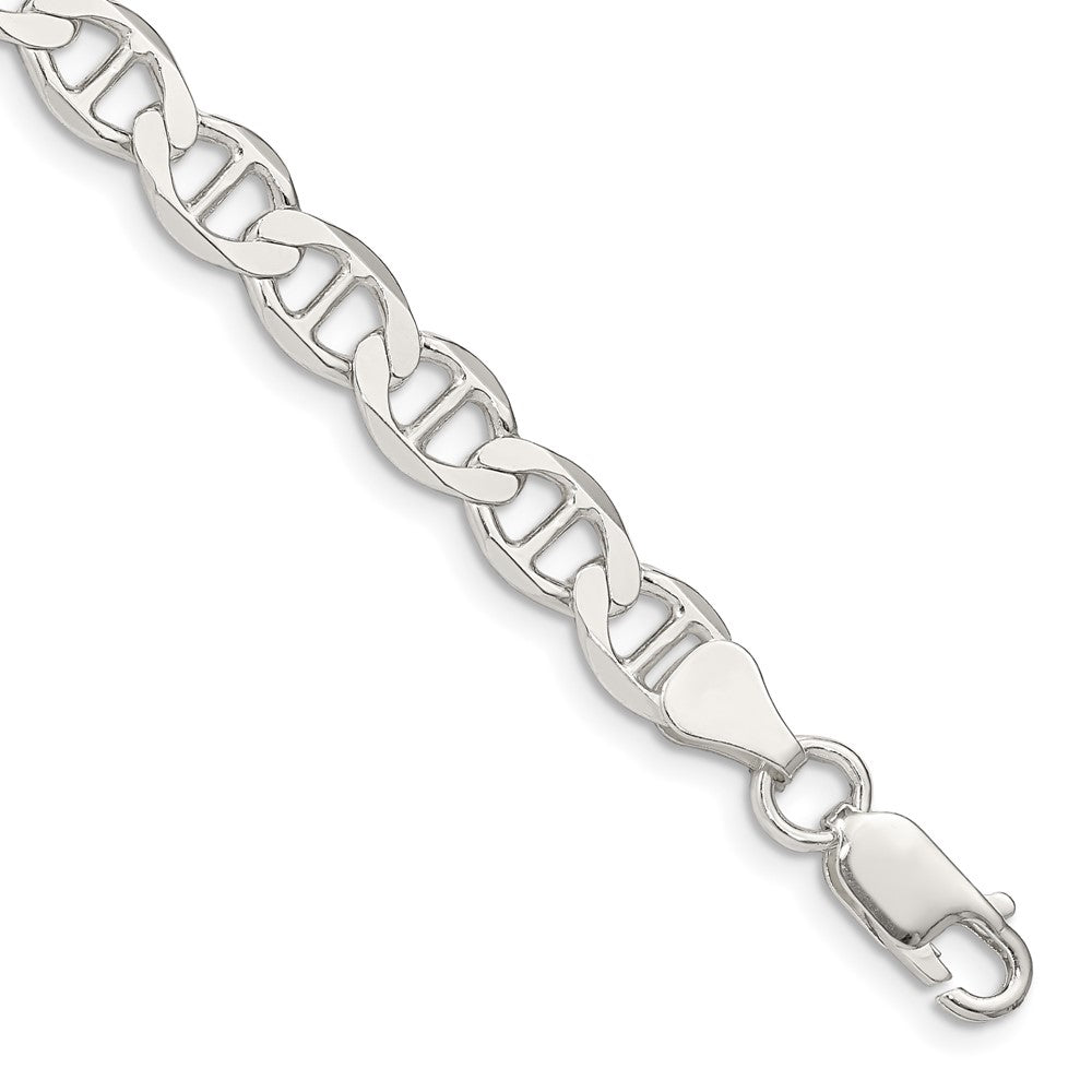Sterling Silver 7.1mm Flat Anchor Chain 8 inches