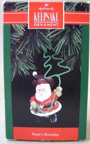 Hallmark Keepsake Santa's Roundup Christmas Tree Ornament - Handcrafted - Great for hanging on wreaths or christmas trees