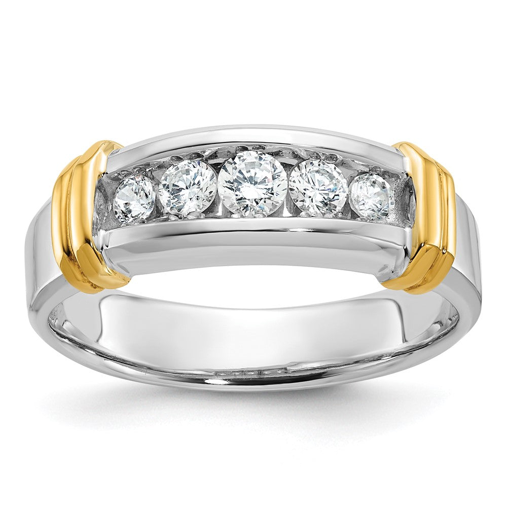 IBGoodman 14k Two-tone Five Stone Polished Men's Ring Mounting