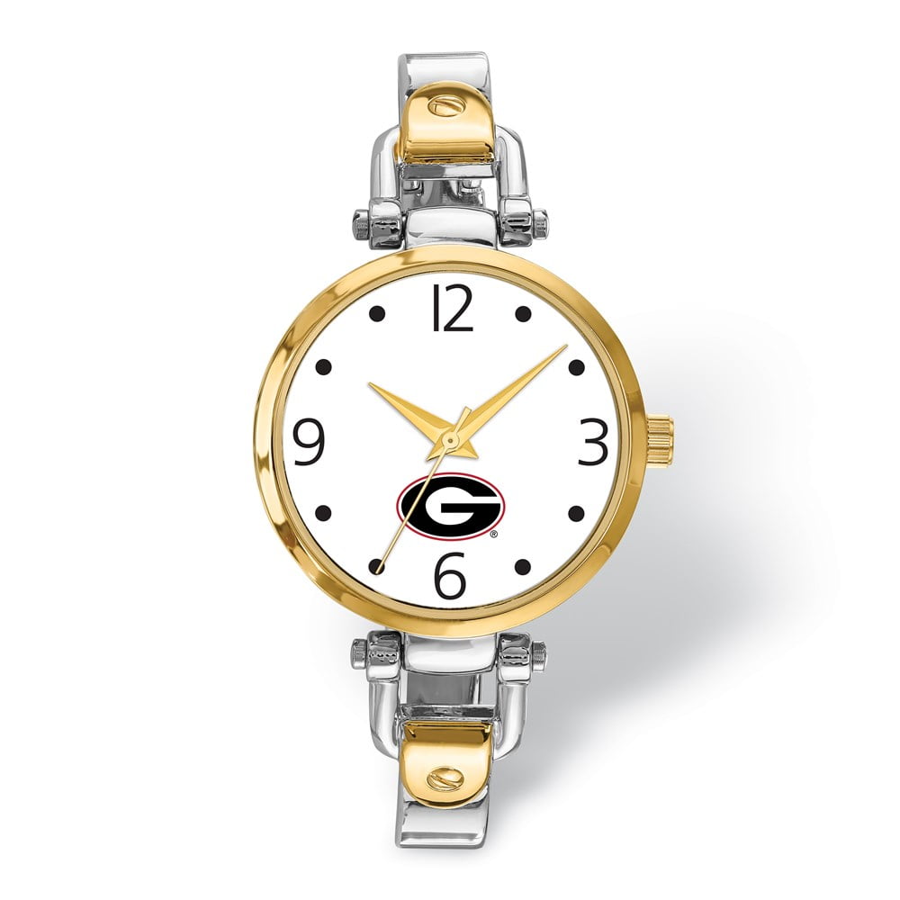 LogoArt University of Georgia Elegant Ladies 2-tone Quartz Bracelet Watch Q-UGA172