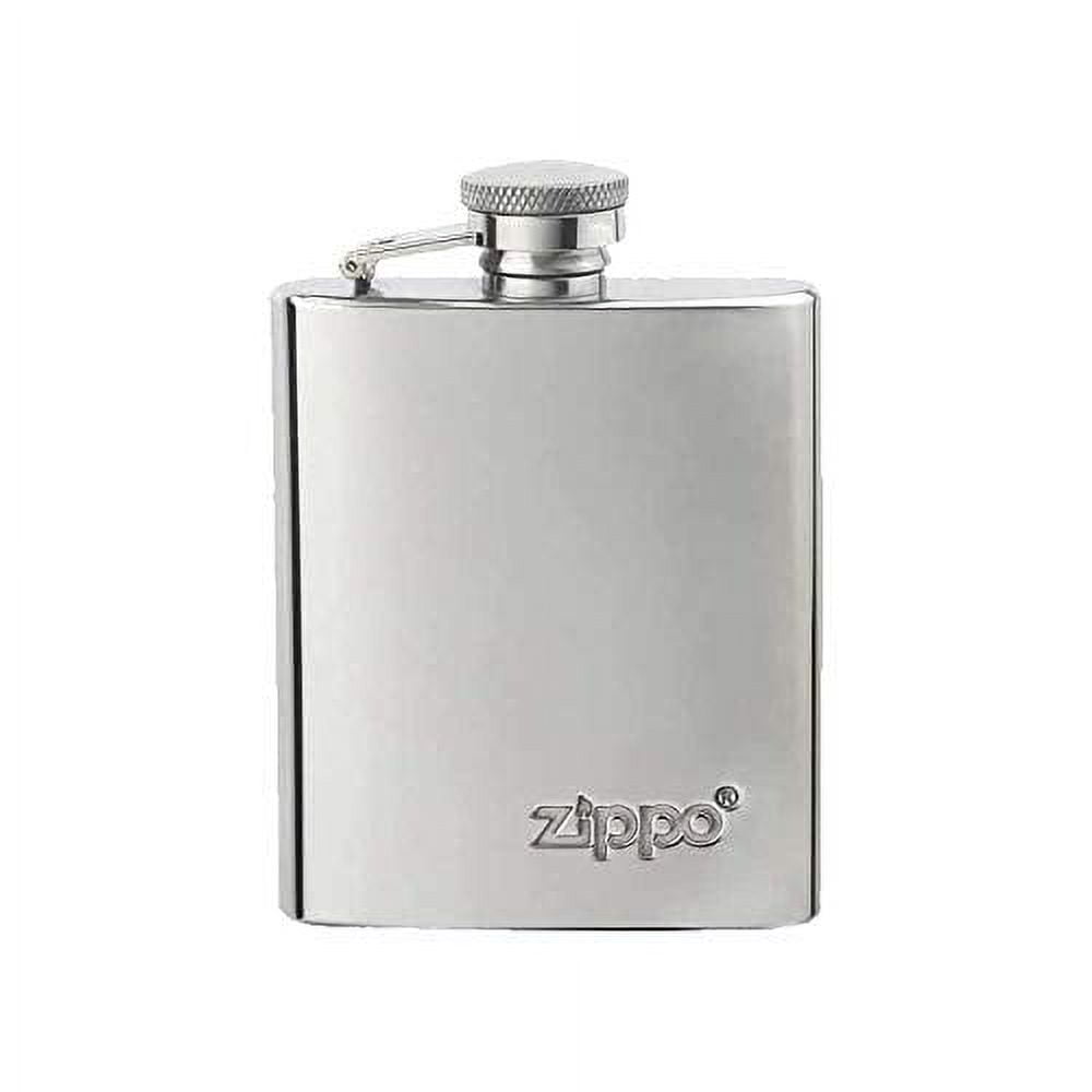 Zippo Flask Stainless Steel with Zippo Logo 3 oz Capacity