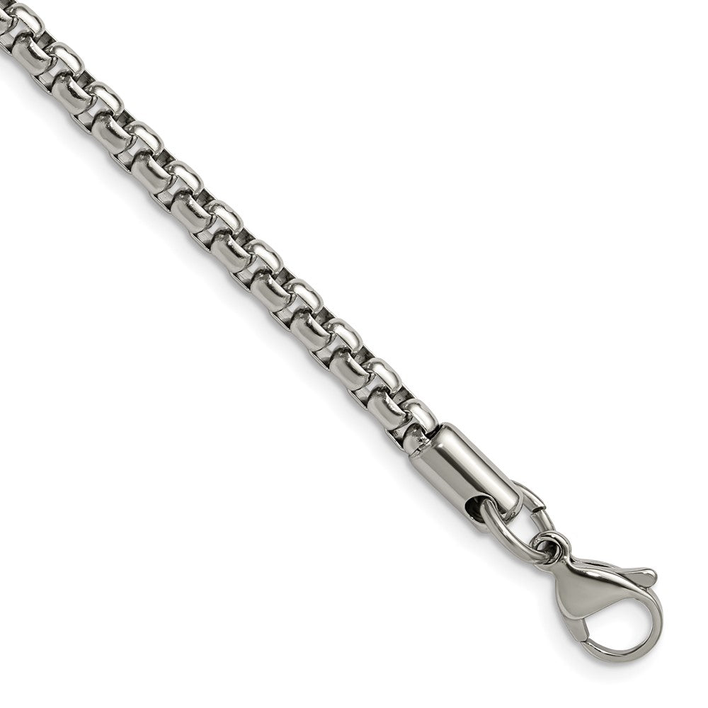 Stainless Steel Polished 3.9mm 30in Rounded Box Chain