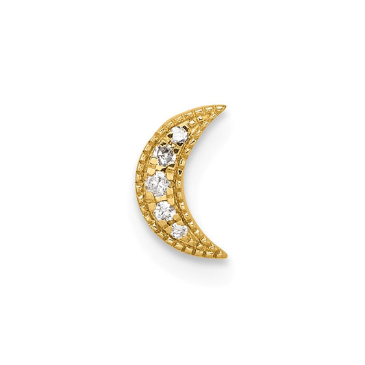 Stella & Dot 10ky Diamond Cresent Moon Charm Element