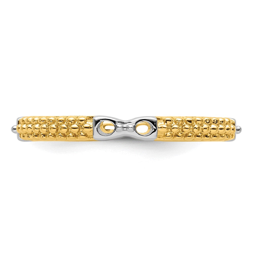 Sterling Silver Stackable Expressions Gold-plated Polished Ring