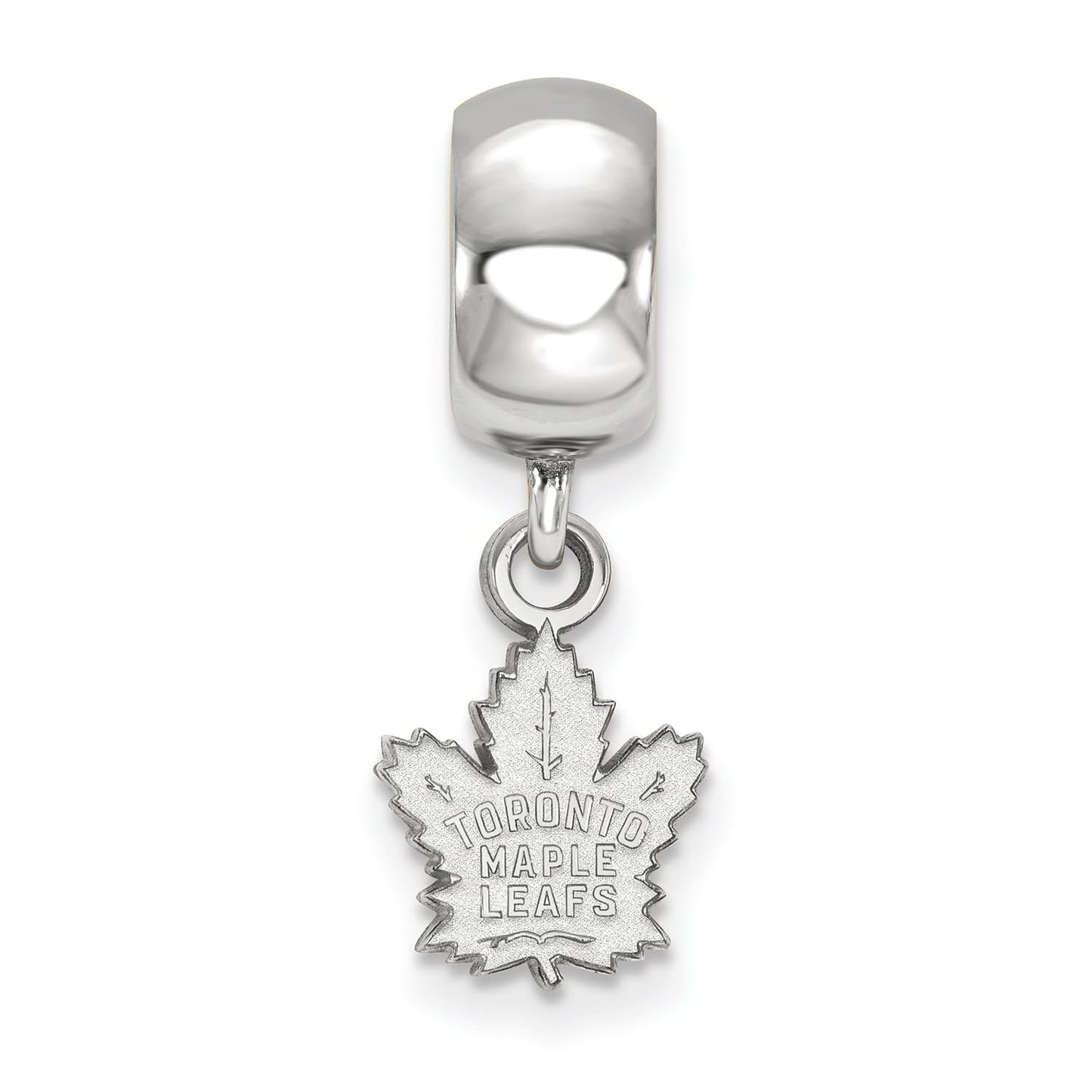 LogoArt SS017MLE Sterling Silver NHL Toronto Maple Leafs Dangle Bead Charm, Extra Small