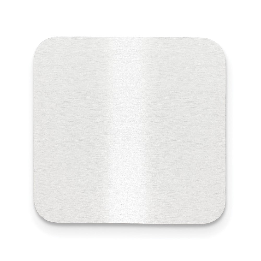 1 x 1 Square Satin Aluminum Plates-Set of 6