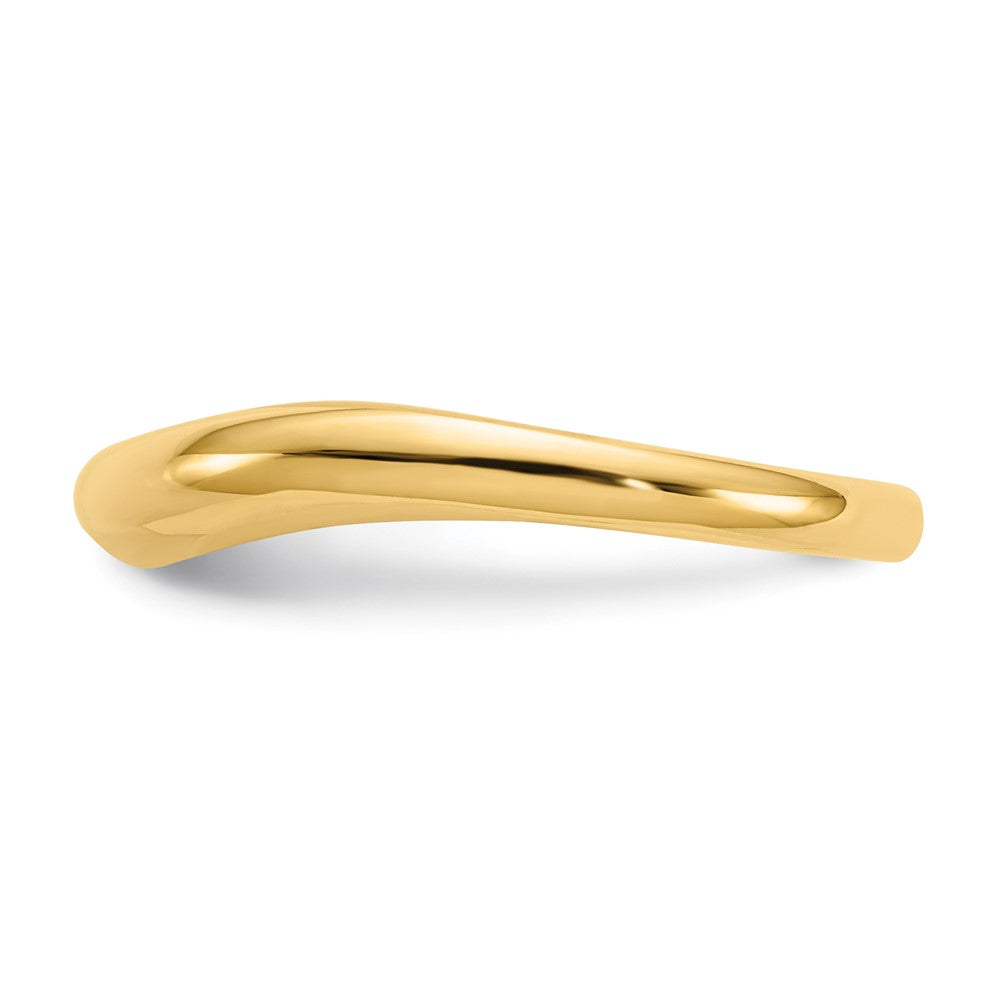 14k Polished Stackable Wave Ring Size 6.75