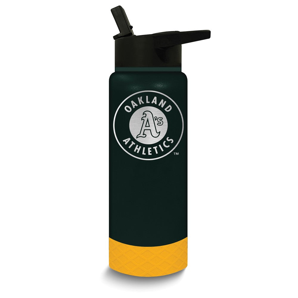 MLB Oakland A's Stainless Steel Silicone Grip 24 oz. Water Bottle